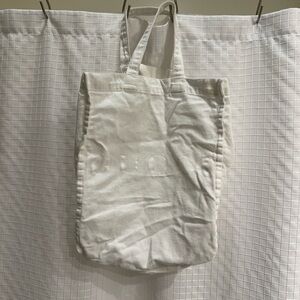 Gucci White Embossed Canvas Tote Bag